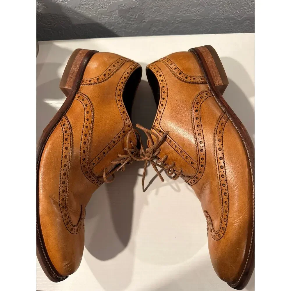 Men Cole Haan brown leather brogue oxfords Sz 9.5